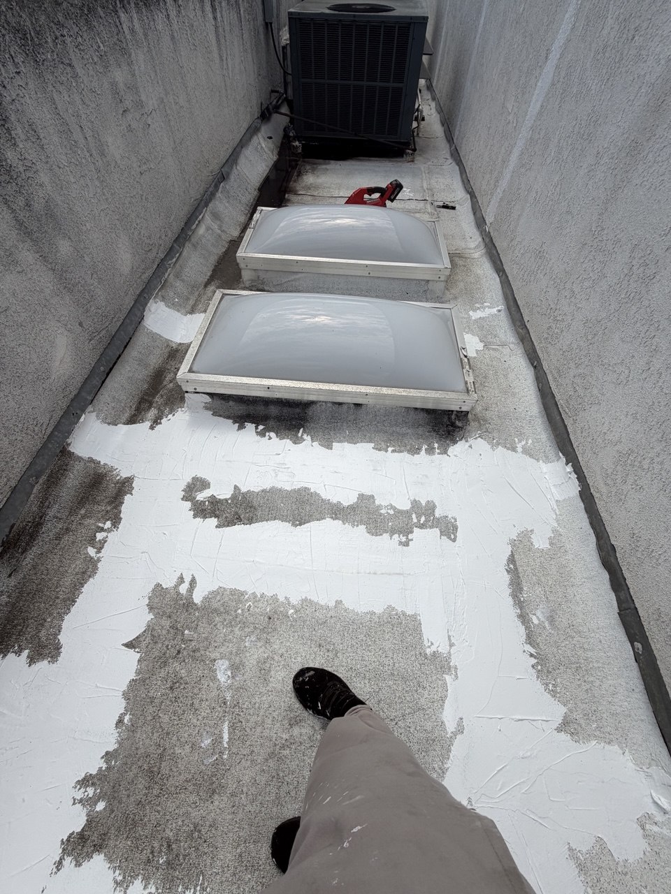 Flat roof waterproofing completed with skylights - Flashpoint Builders Santa Monica